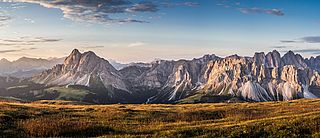 Blick auf den Peitler Kofel, einer der schönsten Aussichtsberge in den Dolomiten